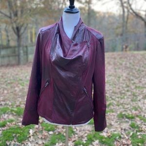 NWT- Grace Elements wine buttery soft zip jacket